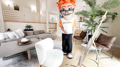 Mia River and Porn Dude Paint a Masterpiece