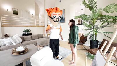 Mia River and Porn Dude Paint a Masterpiece